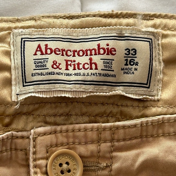 Abercrombie & Fitch 2000s Utility Pant Y2K 33 16 Light Tan Cargo - Picture 3 of 6